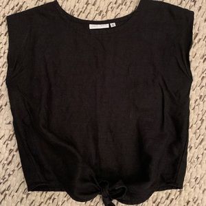 Only Child- Luzon Tie Front Top in linen